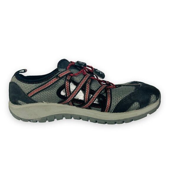 Chaco Outcross Outdoor Hiking Shoes Grey / Black / Red J180201 Youth 2 - Picture 6 of 12